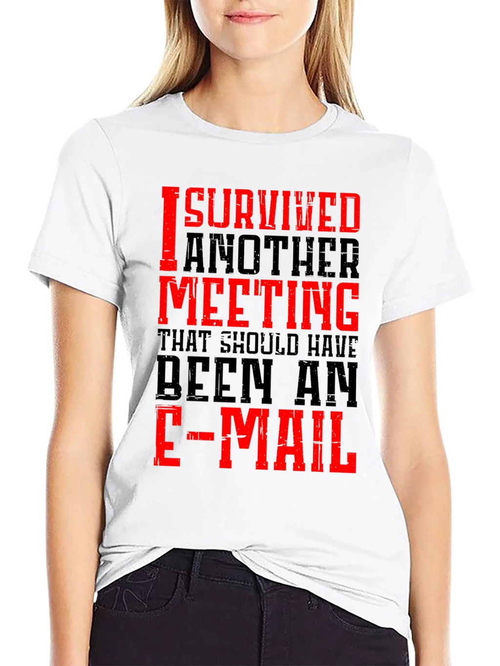 I Survived Another Meeting Black T-Shirt product image 8