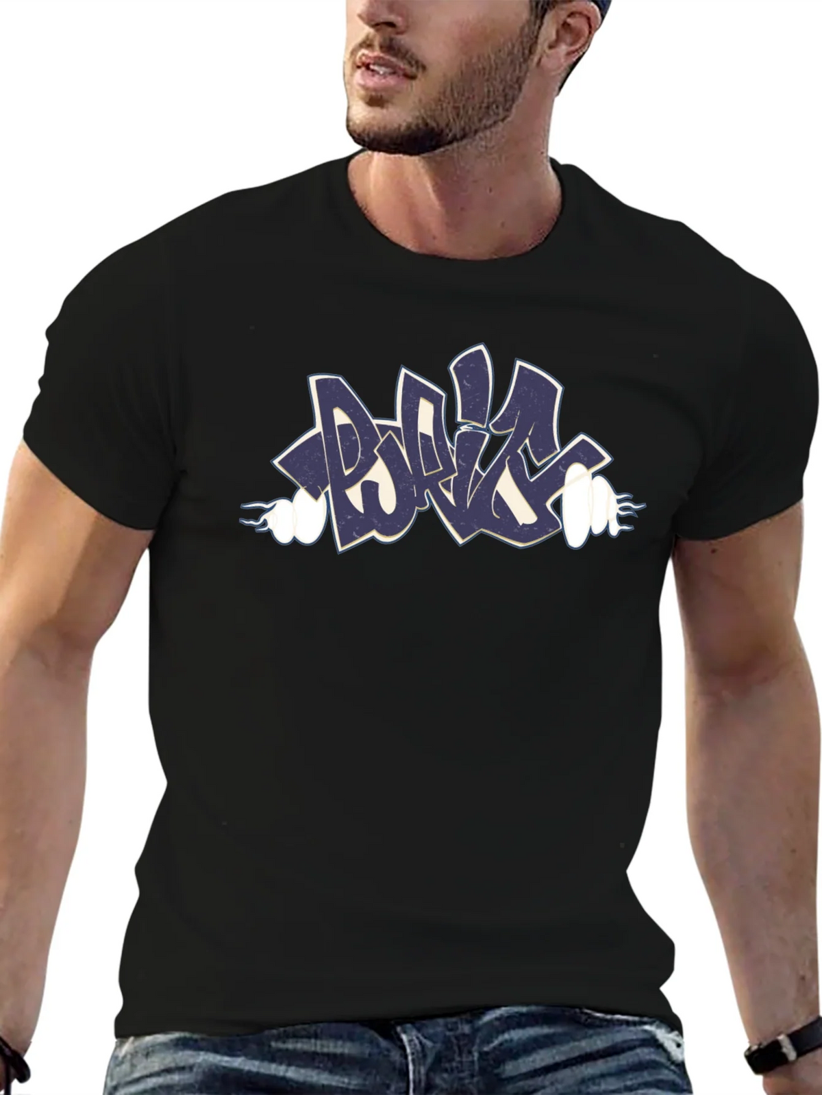 Graffiti Style Graphic Tee - Black product image 2