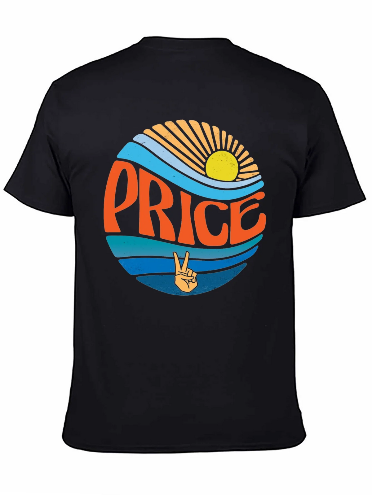 Retro Price T-Shirt - Sun Waves Peace Sign product image 4