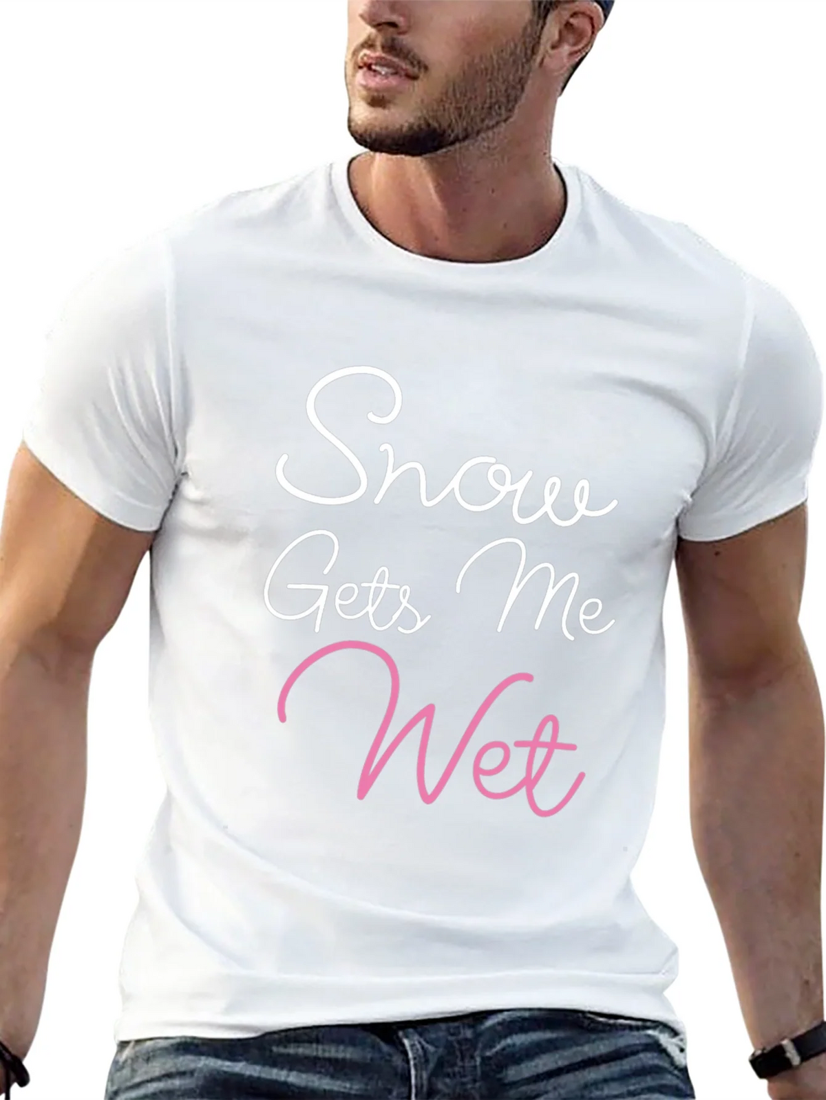 Snow Gets Me Wet Tee - Adult Humor Graphic T-Shirt product image 12