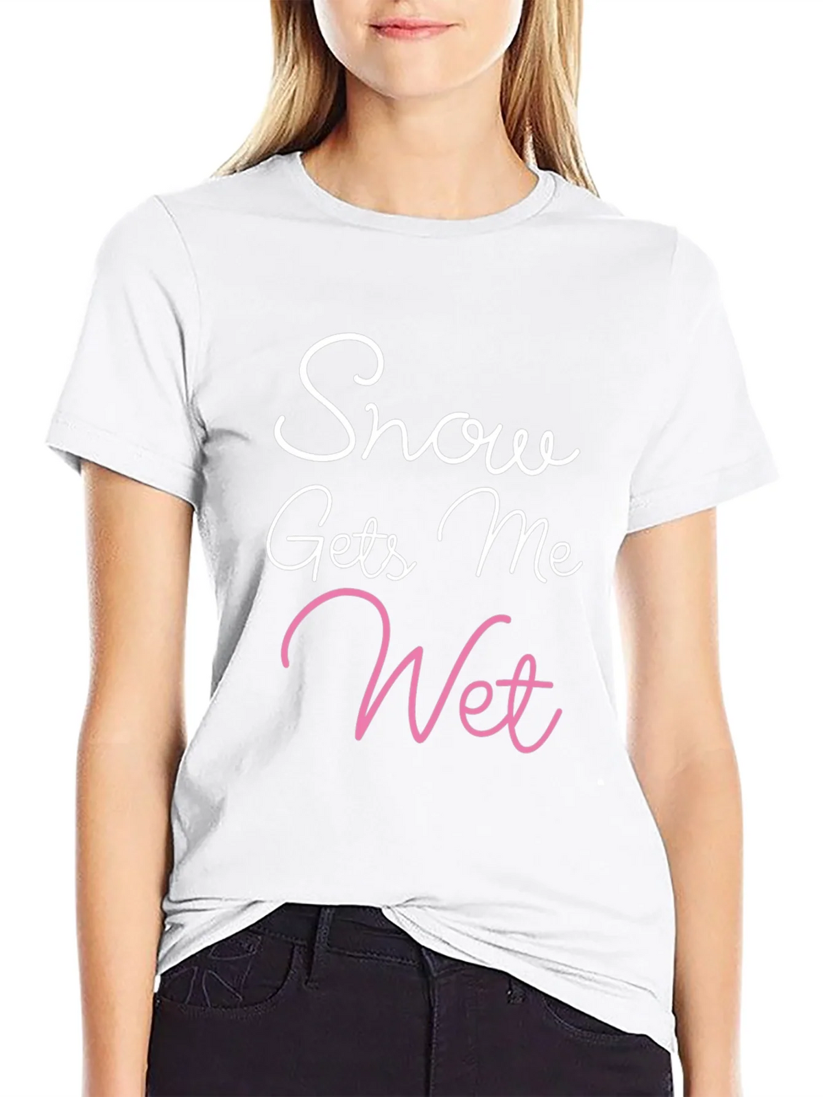 Snow Gets Me Wet Tee - Adult Humor Graphic T-Shirt product image 8