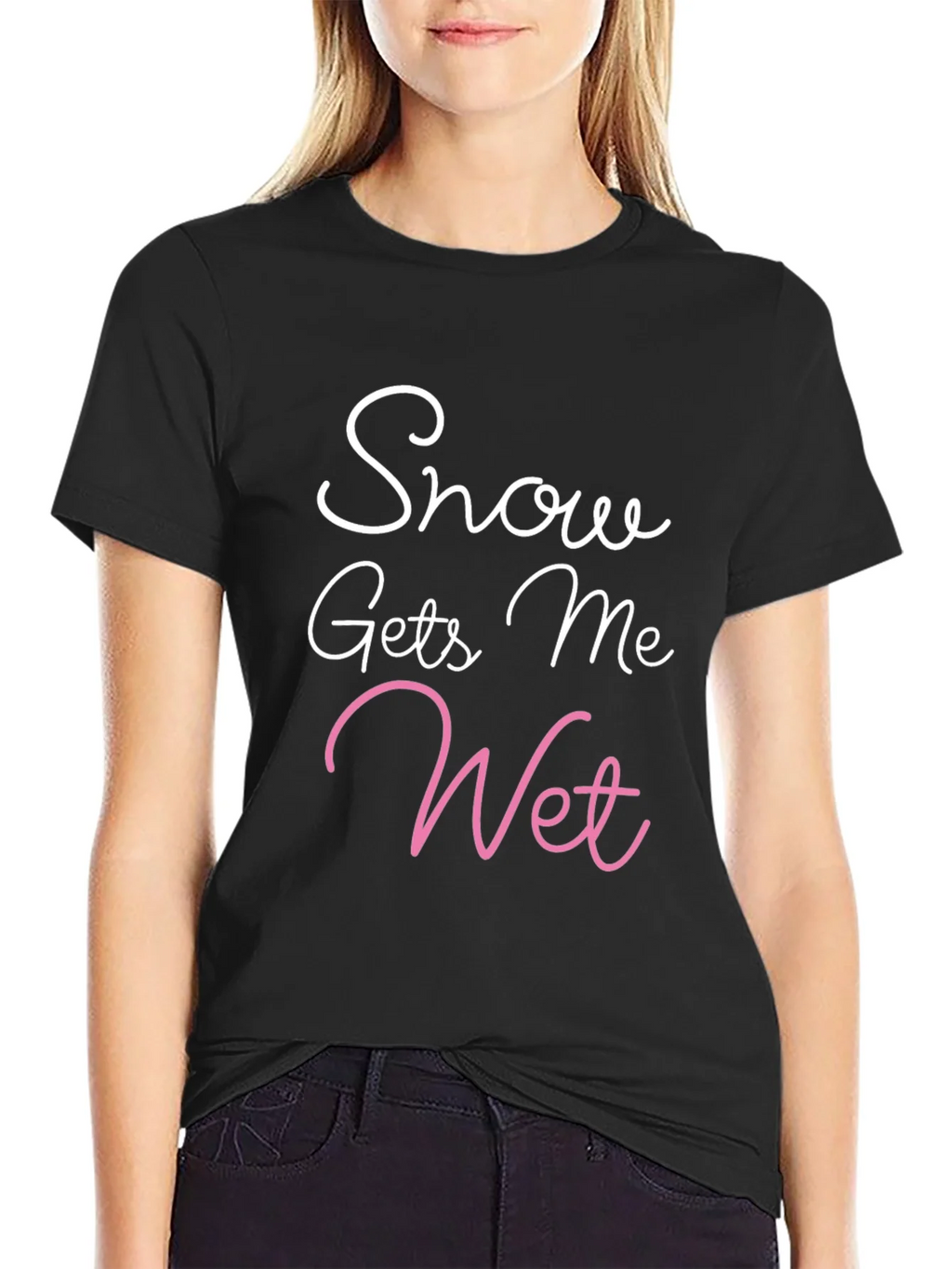 Snow Gets Me Wet Tee - Adult Humor Graphic T-Shirt product image 2