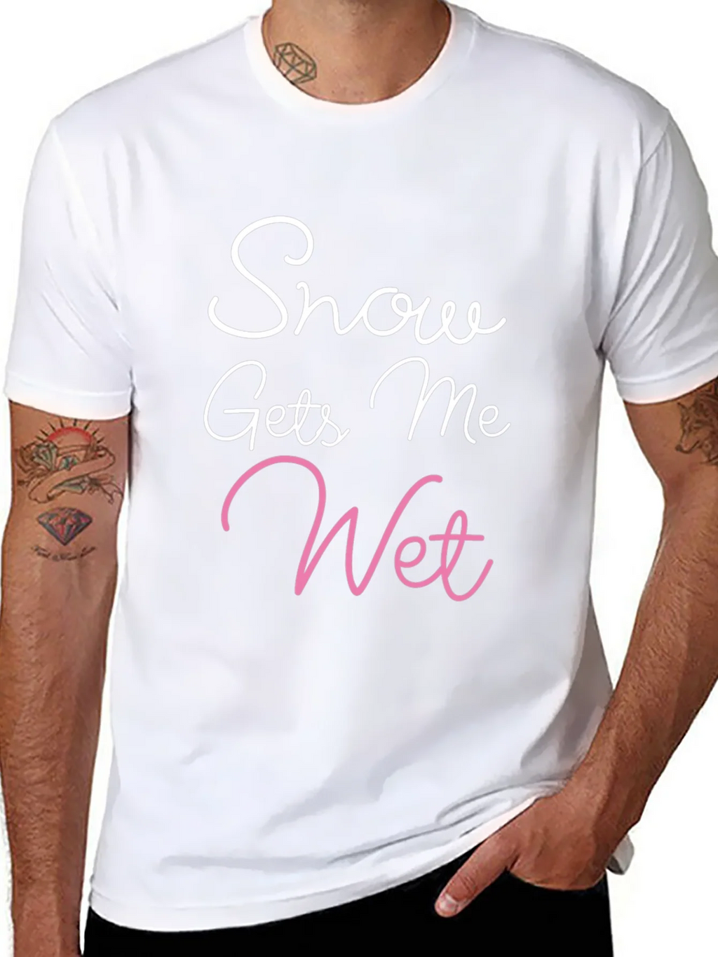 Snow Gets Me Wet Tee - Adult Humor Graphic T-Shirt product image 7