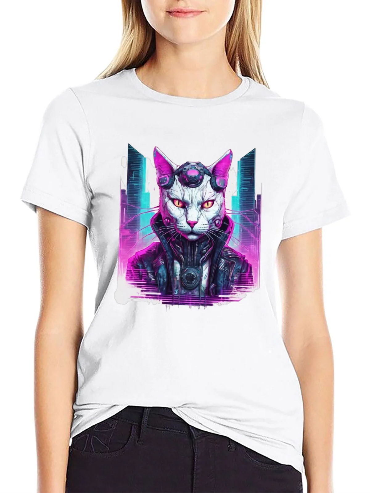 Cyberpunk Cat T-Shirt product image 8