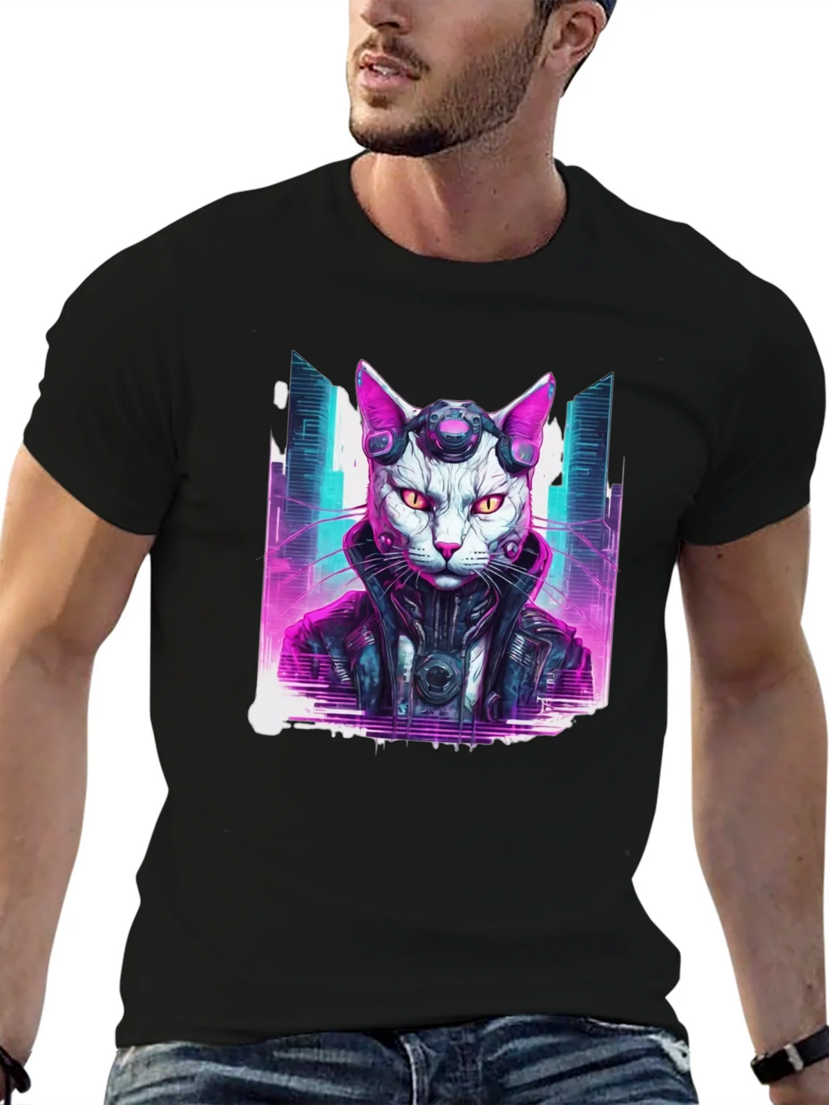 Cyberpunk Cat T-Shirt product image 6