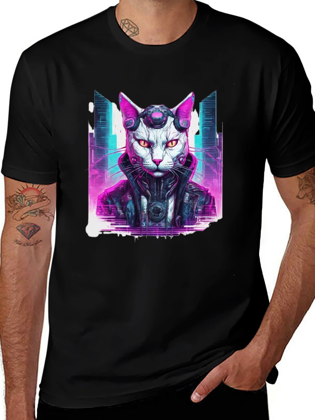 Cyberpunk Cat T-Shirt product image 1