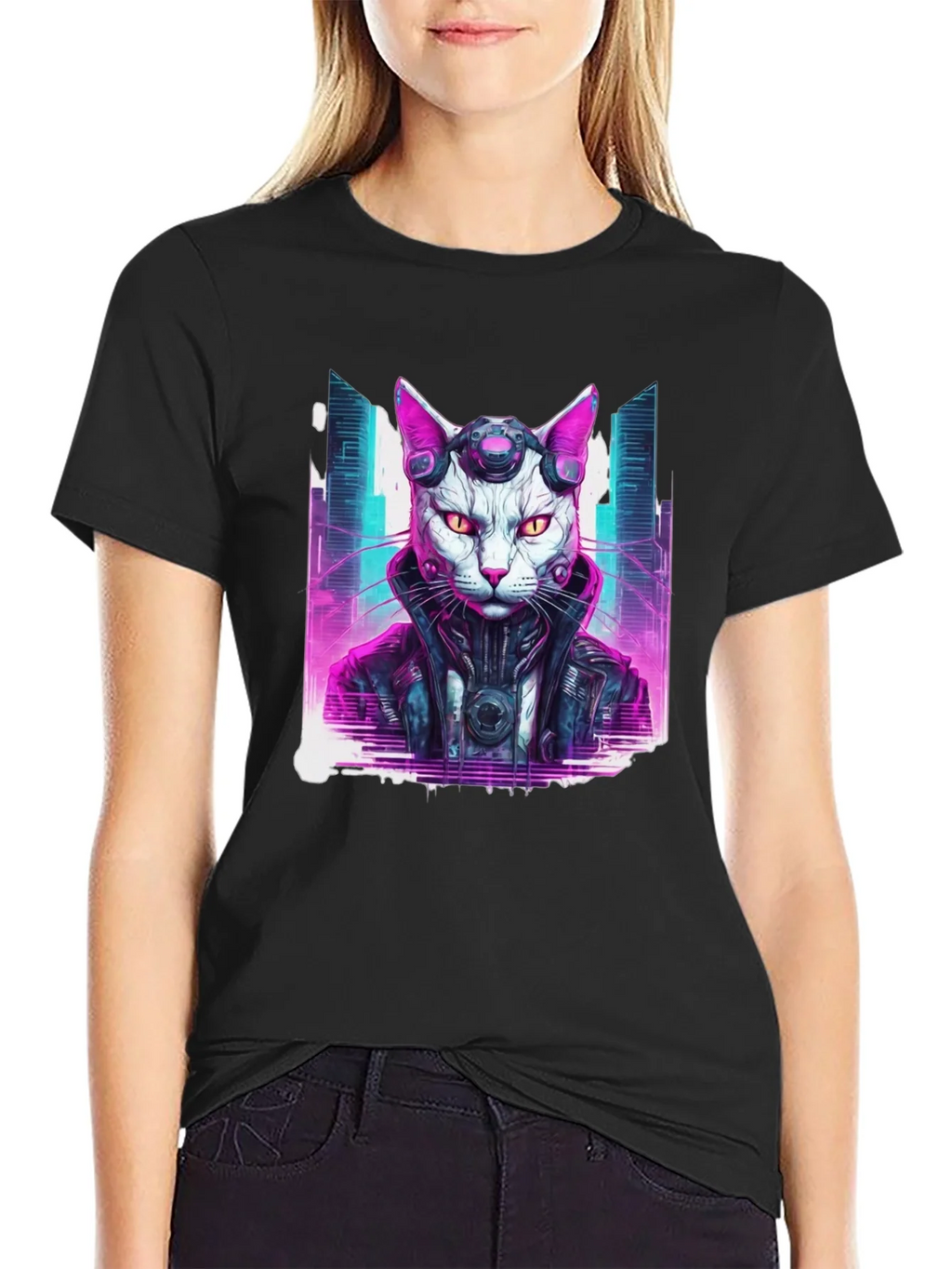Cyberpunk Cat T-Shirt product image 2