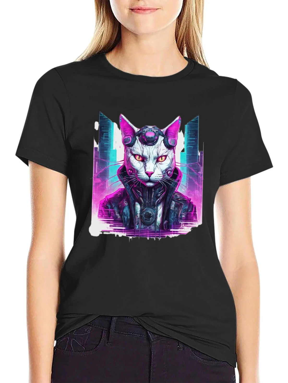 Cyberpunk Cat T-Shirt product image 2
