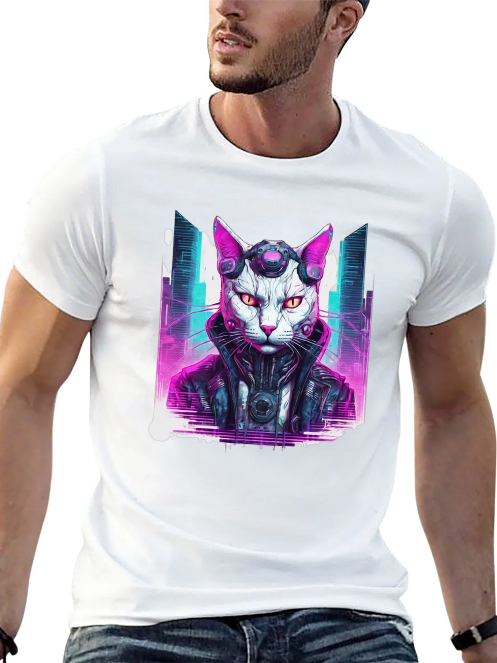 Cyberpunk Cat T-Shirt product image 12