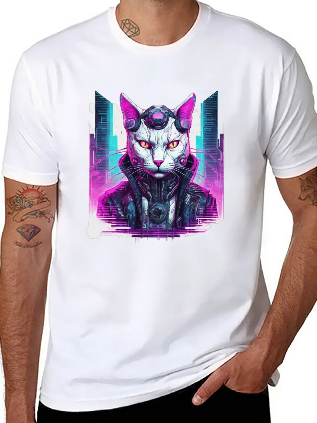 Cyberpunk Cat T-Shirt product image 7