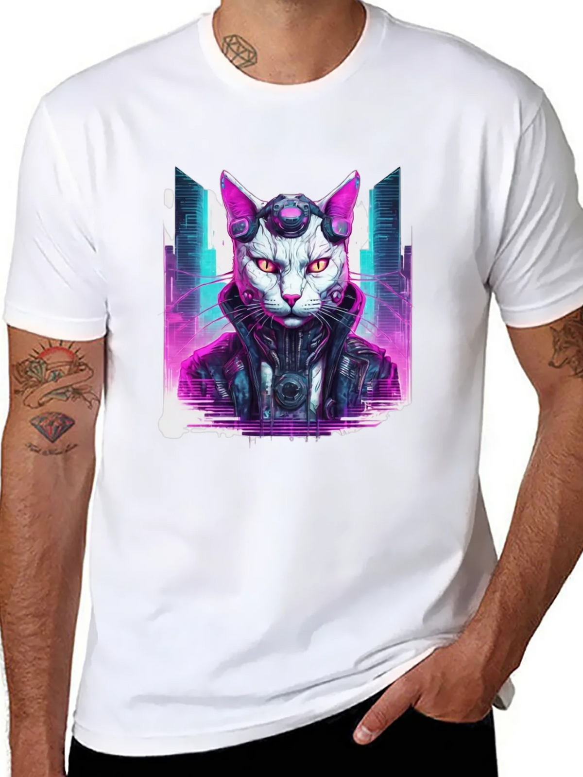 Cyberpunk Cat T-Shirt product image 7