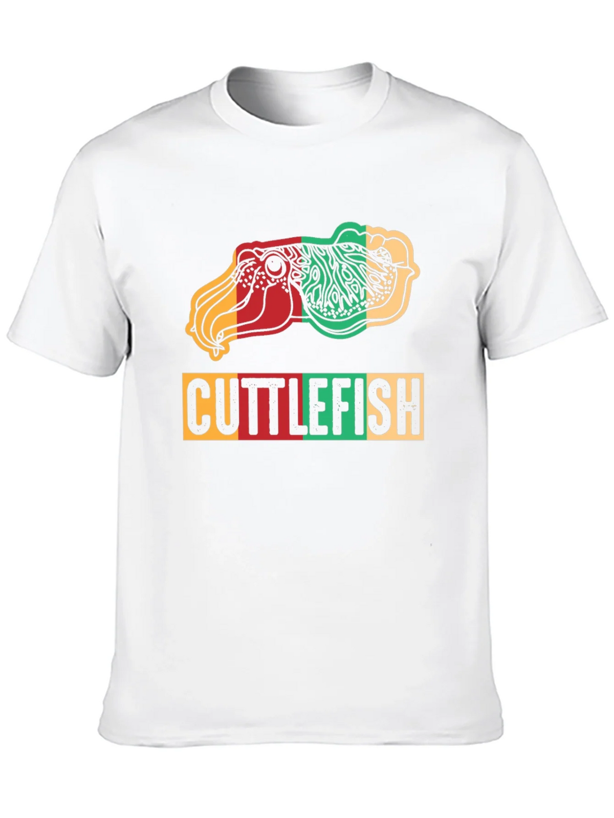Cuttlefish Graphic Print Tee - Reggae Colors Black Shirt product image 6