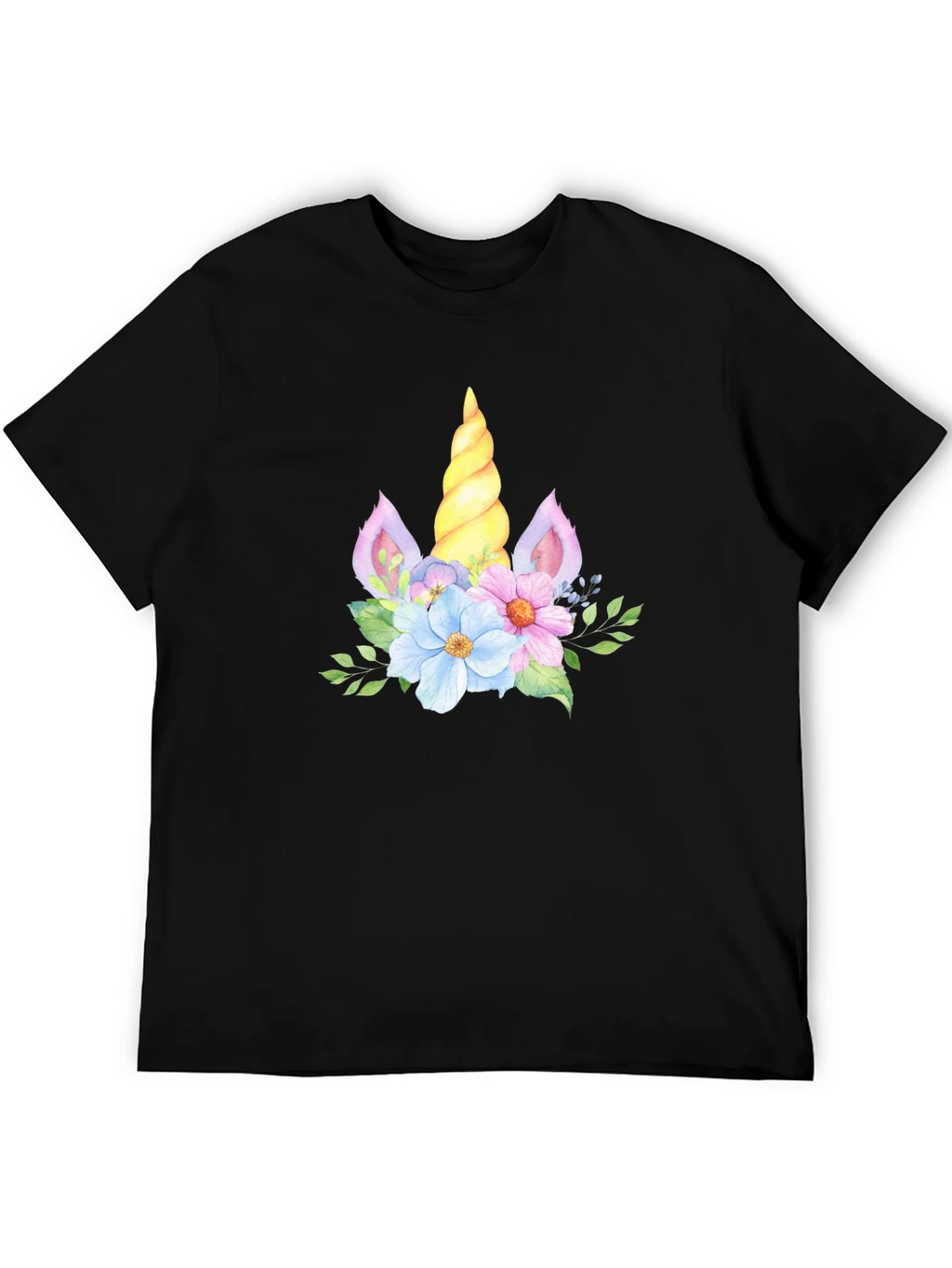 Unicorn Floral T-Shirt - Black product image 2