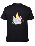 Unicorn Floral T-Shirt - Black product image 1