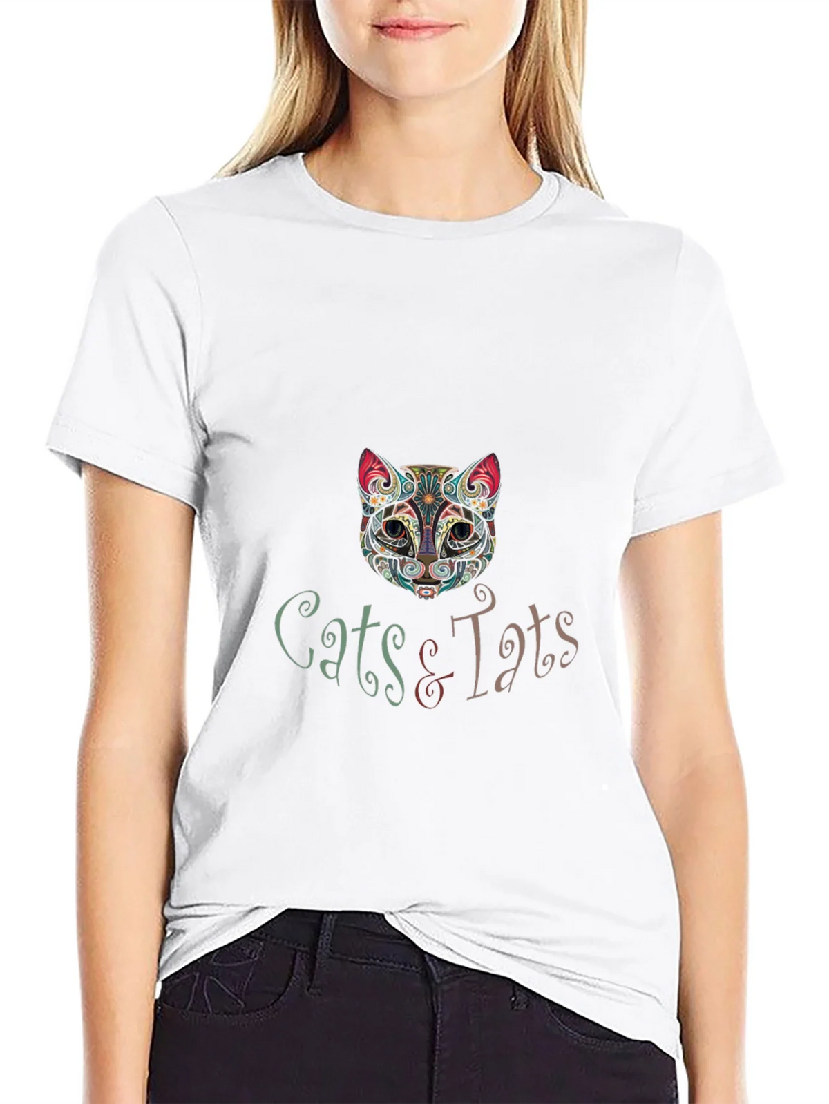 Cats & Tats Graphic T-Shirt - Unique Artistic Design product image 6