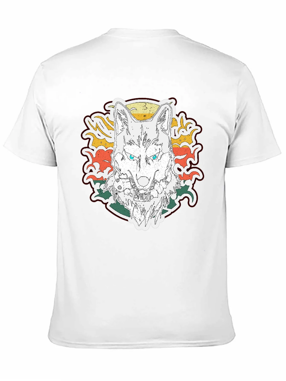 Wolf Graphic Print T-Shirt - Short Sleeve Black Tee product image 7