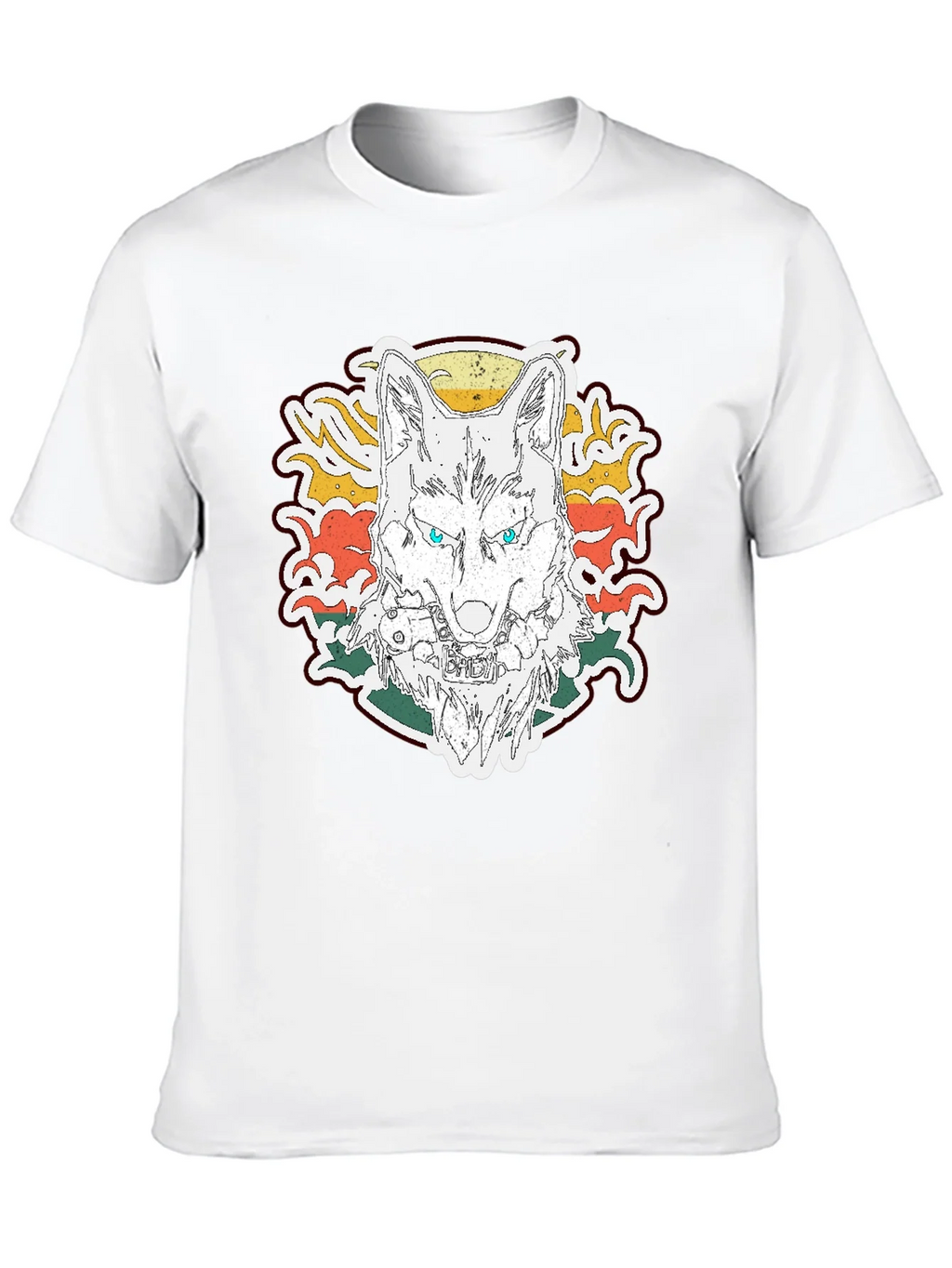 Wolf Graphic Print T-Shirt - Short Sleeve Black Tee product image 6