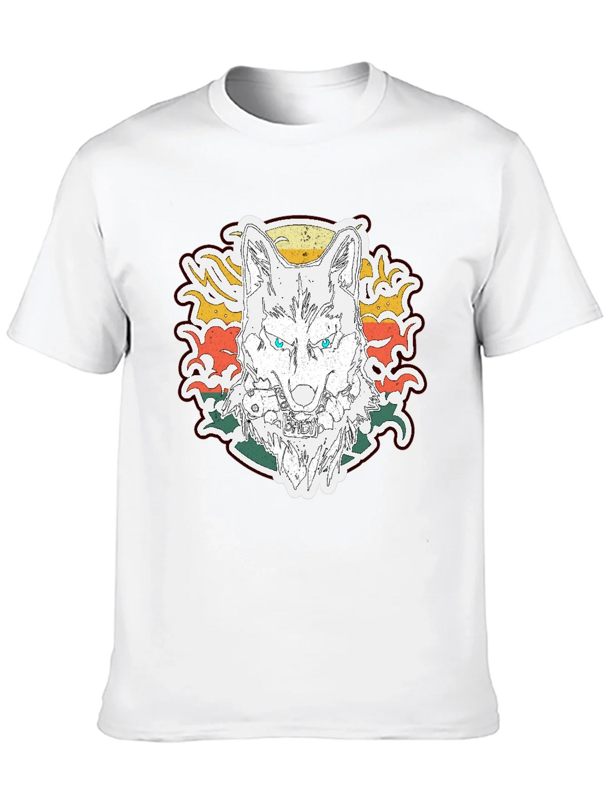 Wolf Graphic Print T-Shirt - Short Sleeve Black Tee product image 6