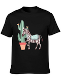 Zebra & Cactus Graphic T-Shirt product image 1