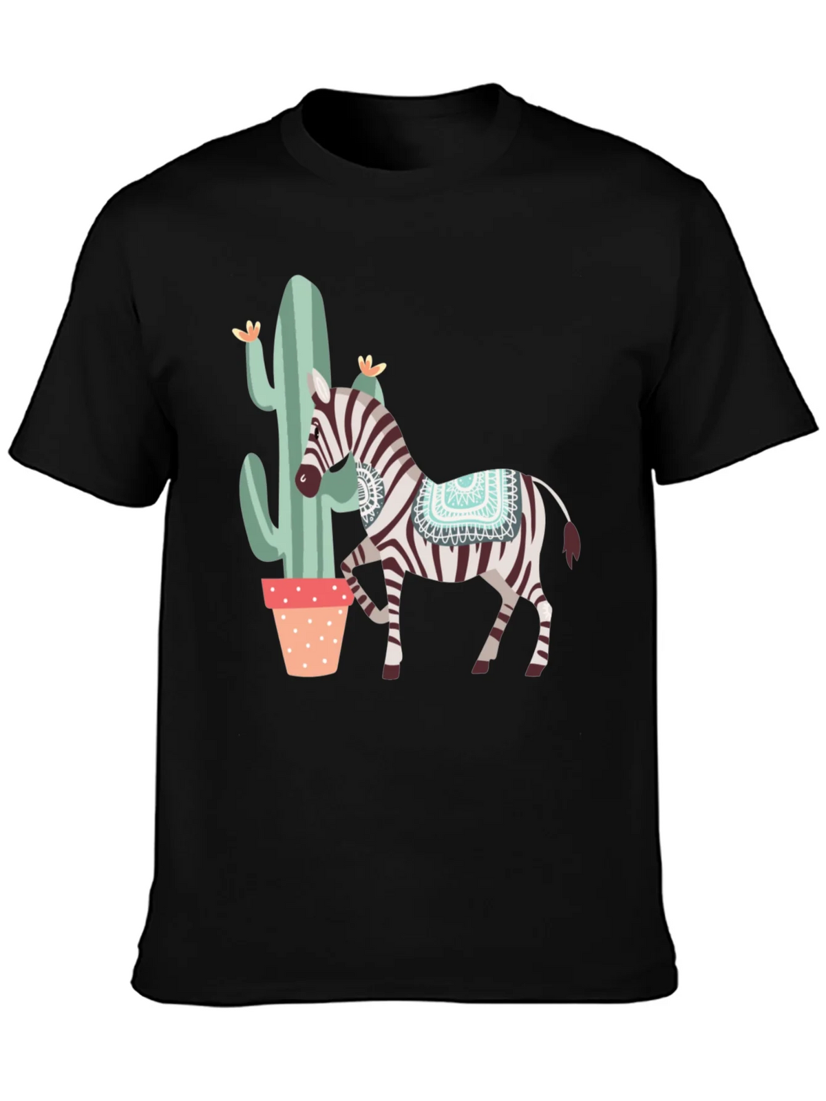 Zebra & Cactus Graphic T-Shirt product image 1