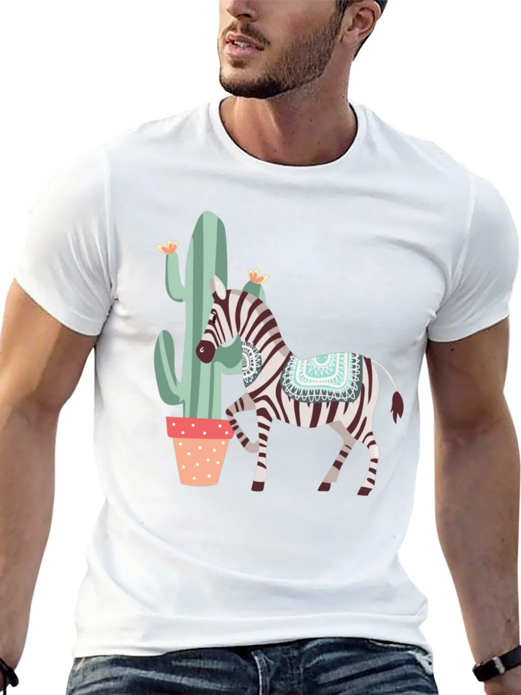 Zebra & Cactus Graphic T-Shirt product image 5