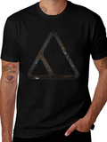Abstract Triangle Graphic Black T-Shirt product image 1