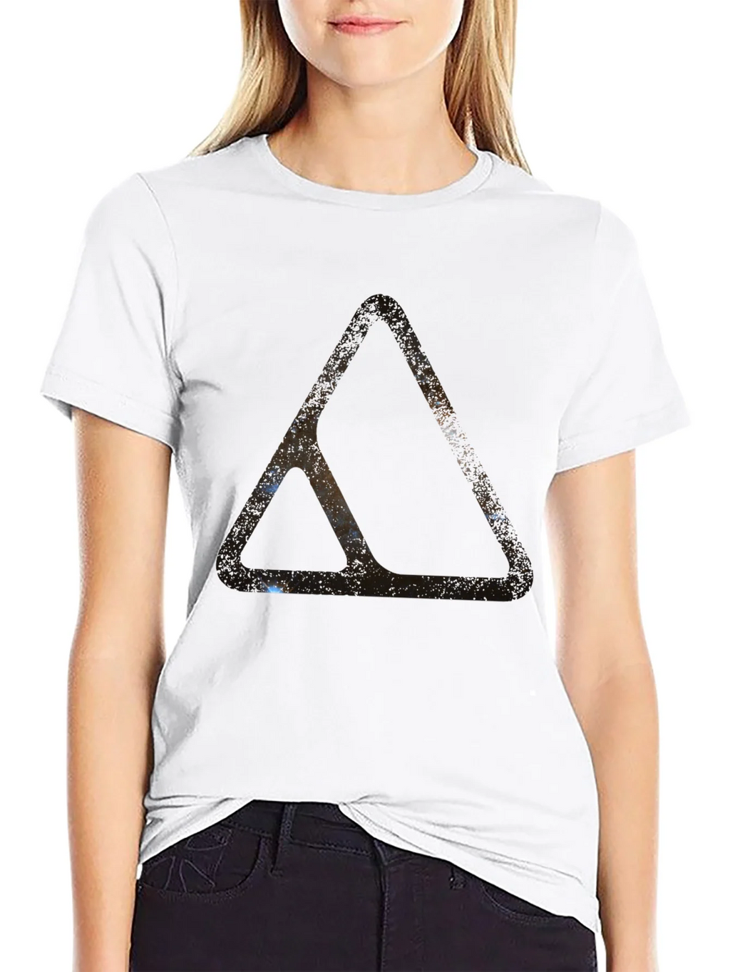 Abstract Triangle Graphic Black T-Shirt product image 8