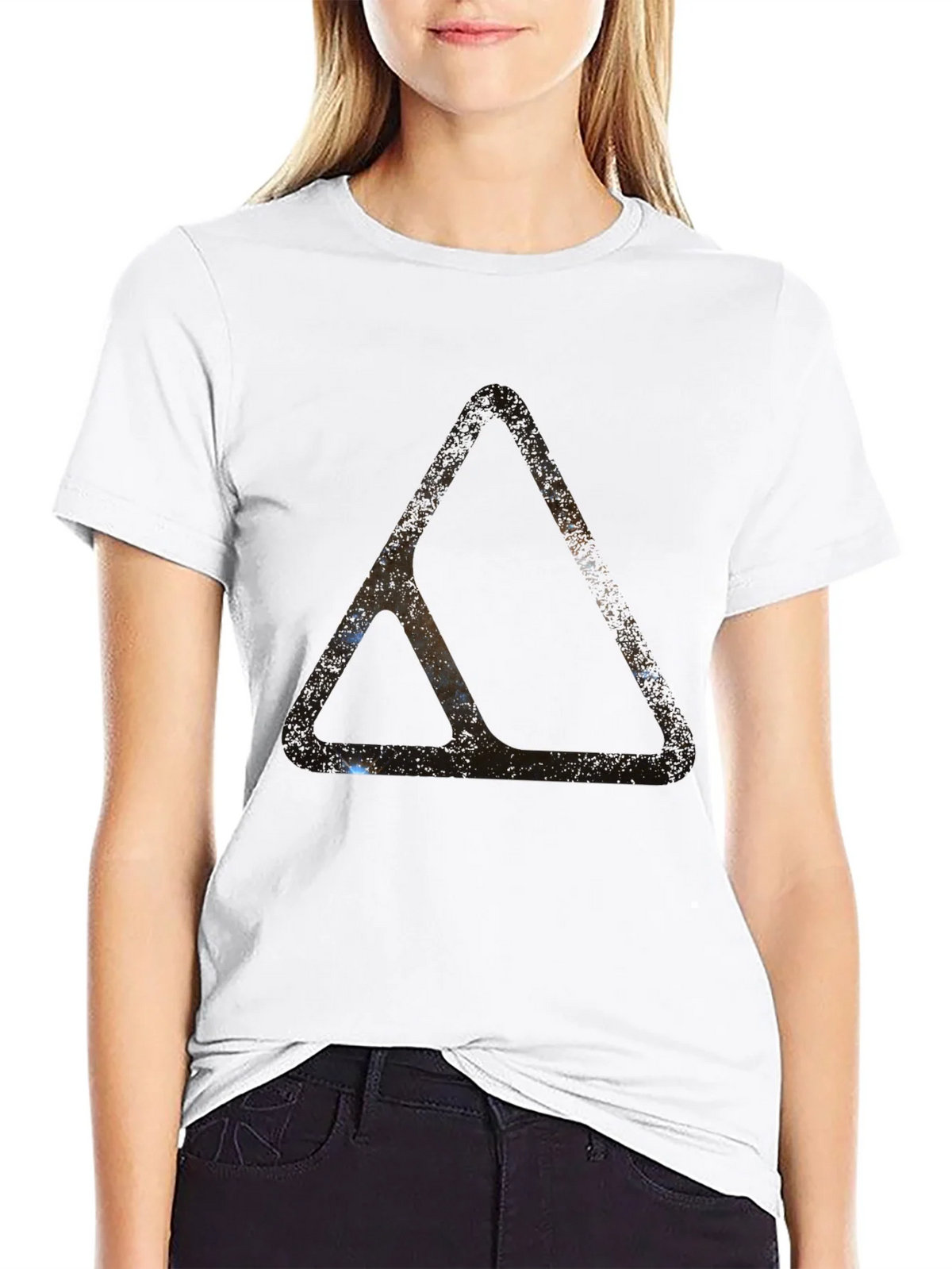 Abstract Triangle Graphic Black T-Shirt product image 8