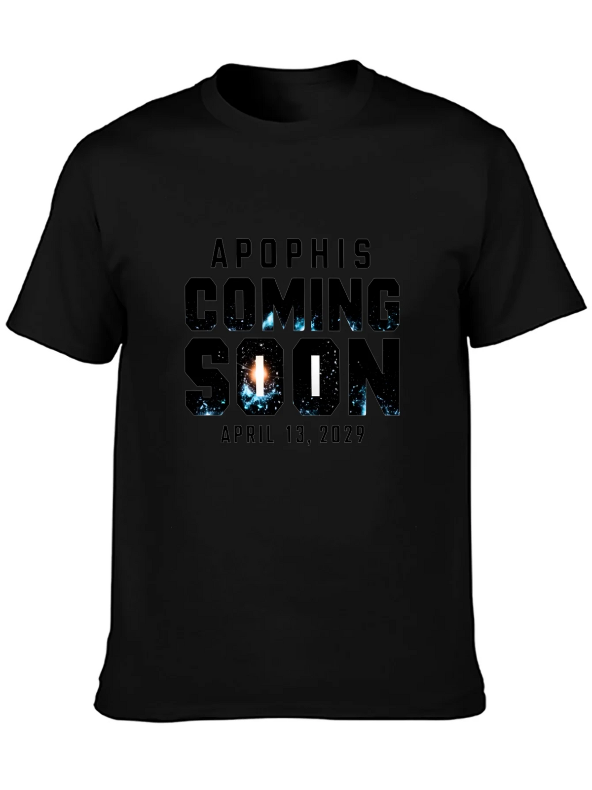 Apophis Coming Soon Black Graphic T-Shirt product image 2