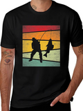 Retro Fishing T-Shirt Fisherman Silhouette Tee product image 1