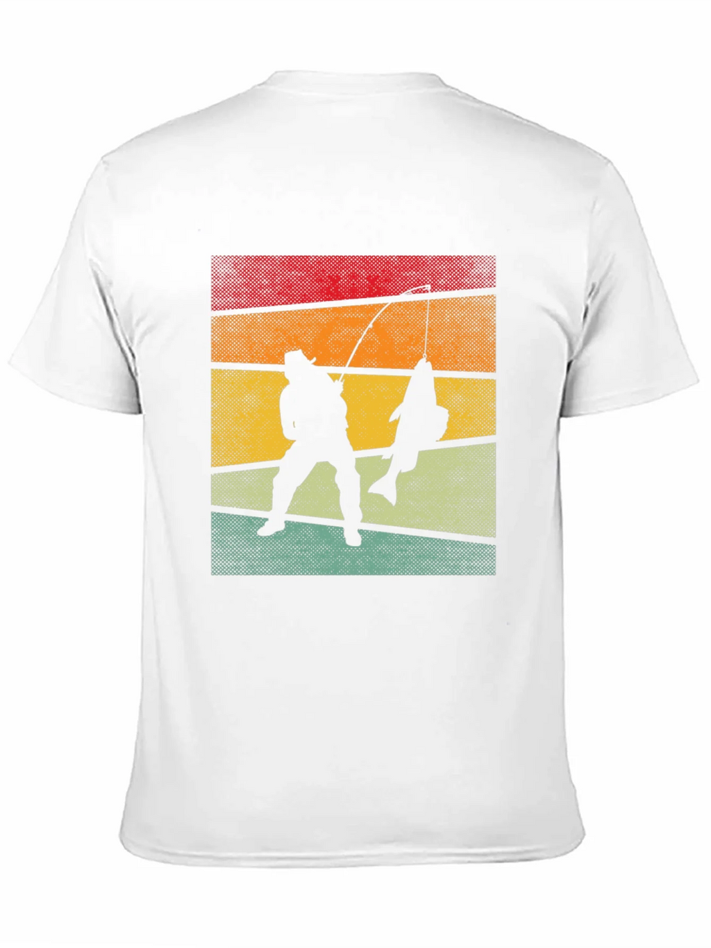 Retro Fishing T-Shirt Fisherman Silhouette Tee product image 10