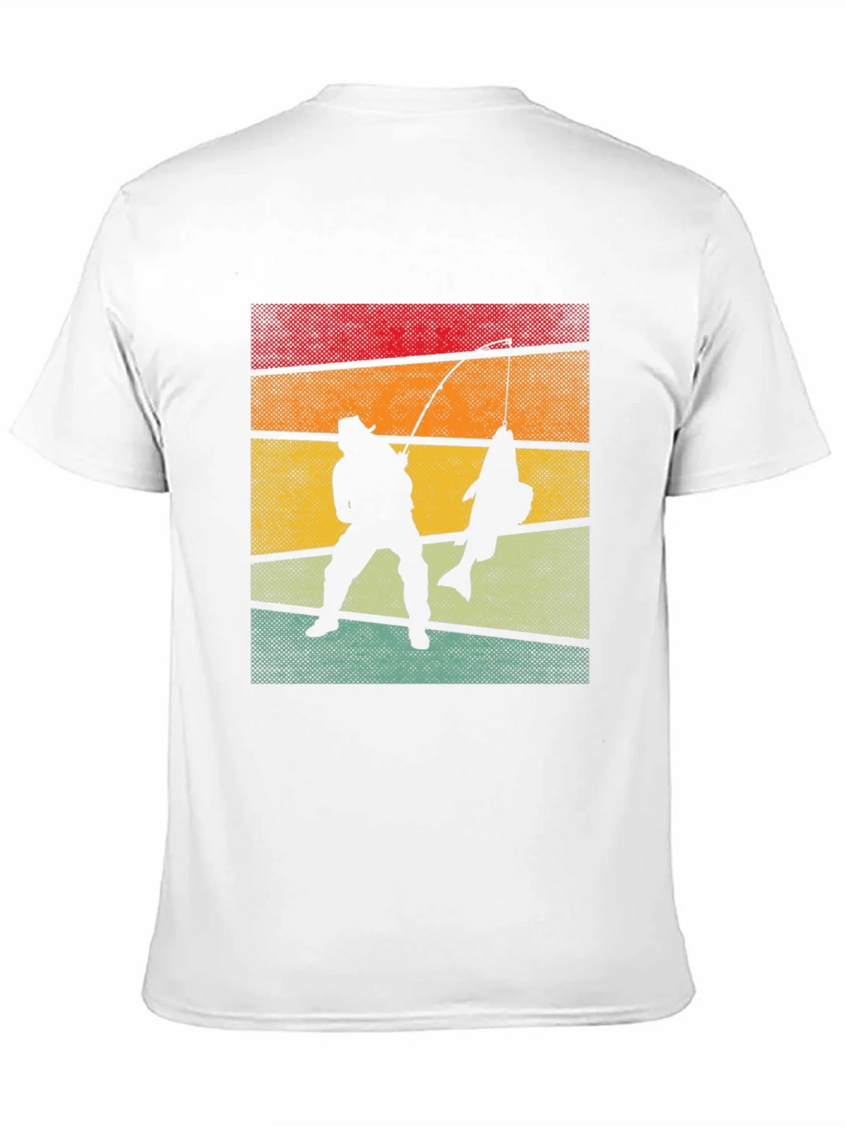 Retro Fishing T-Shirt Fisherman Silhouette Tee product image 10