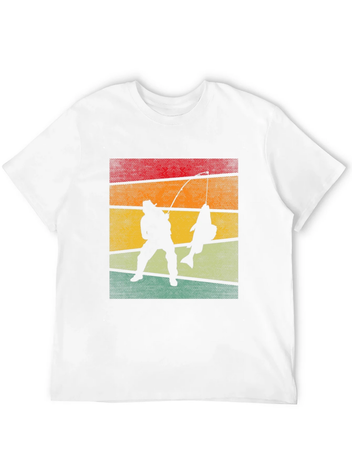 Retro Fishing T-Shirt Fisherman Silhouette Tee product image 11