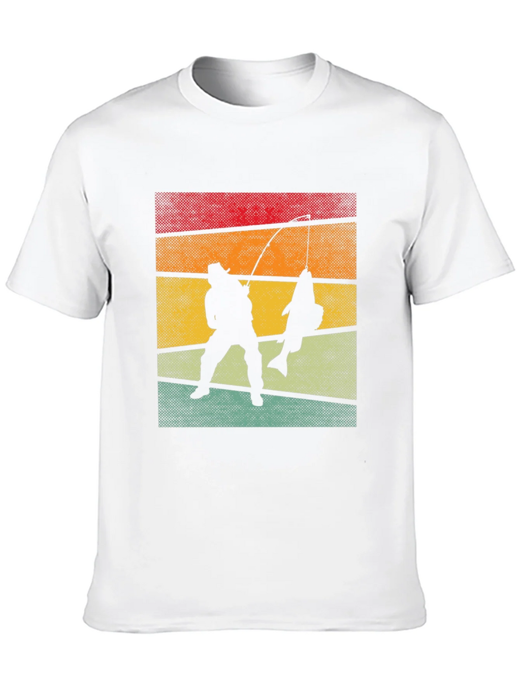 Retro Fishing T-Shirt Fisherman Silhouette Tee product image 9