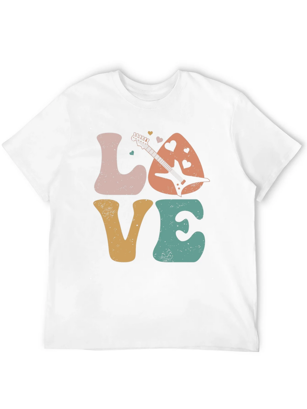 Love Guitar Graphic T-Shirt Retro Style product image 9