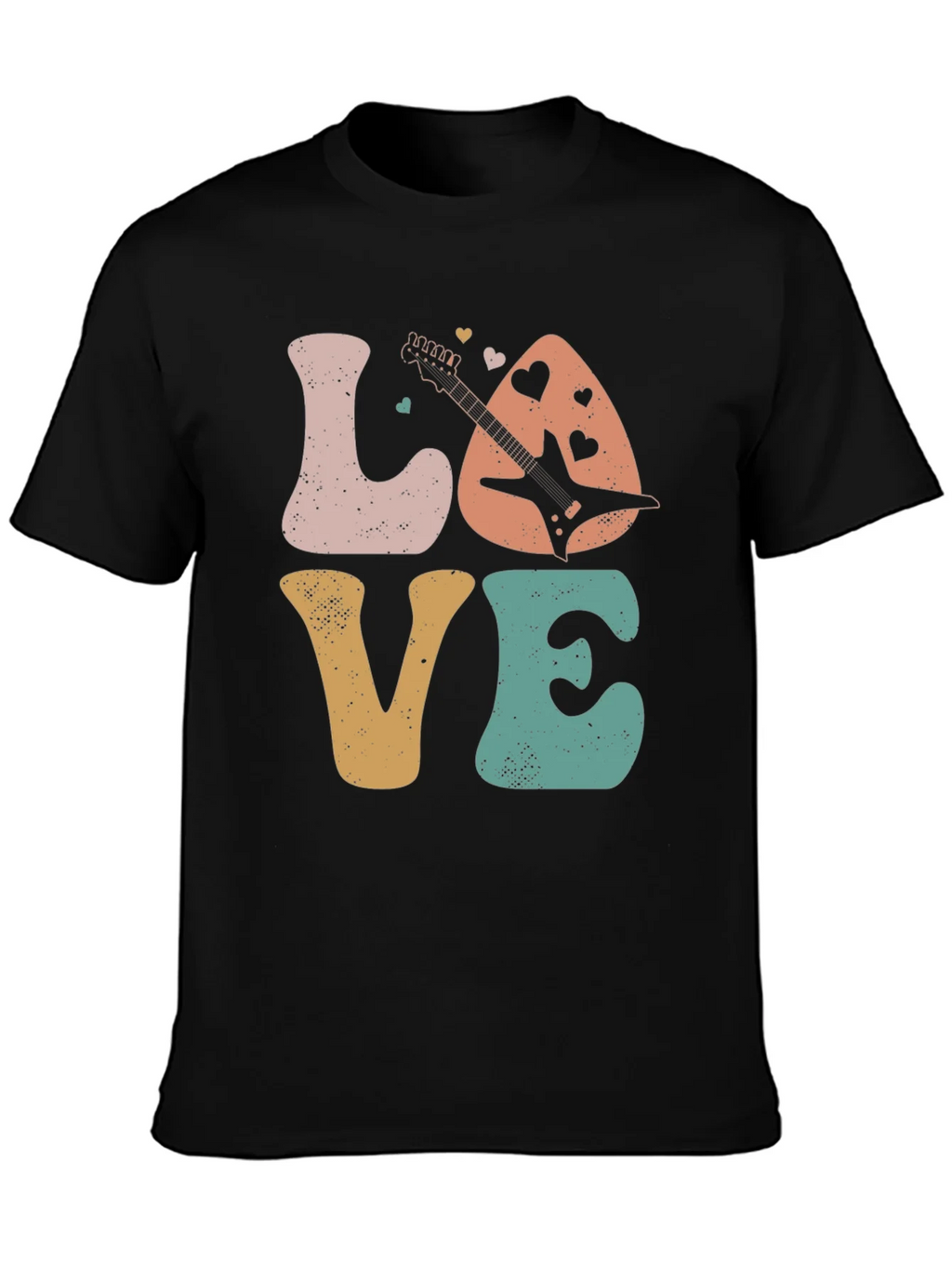 Love Guitar Graphic T-Shirt Retro Style product image 2
