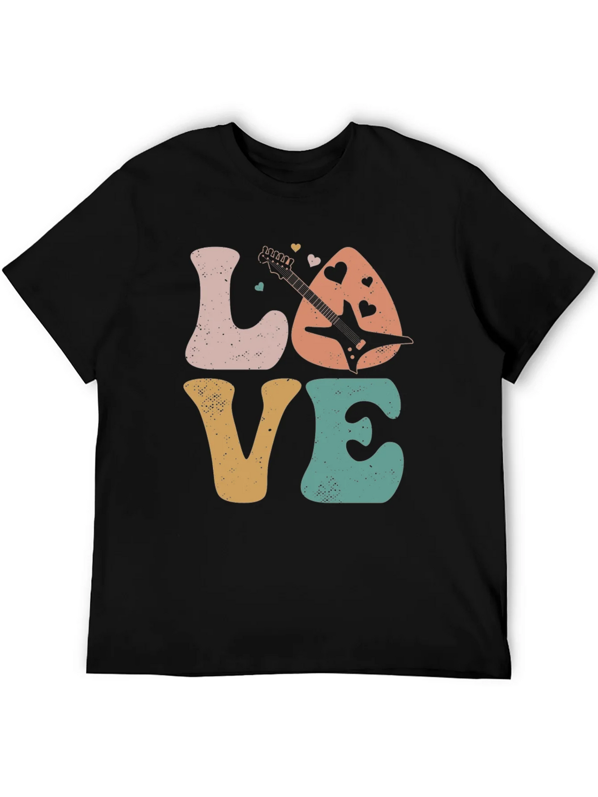 Love Guitar Graphic T-Shirt Retro Style product image 3