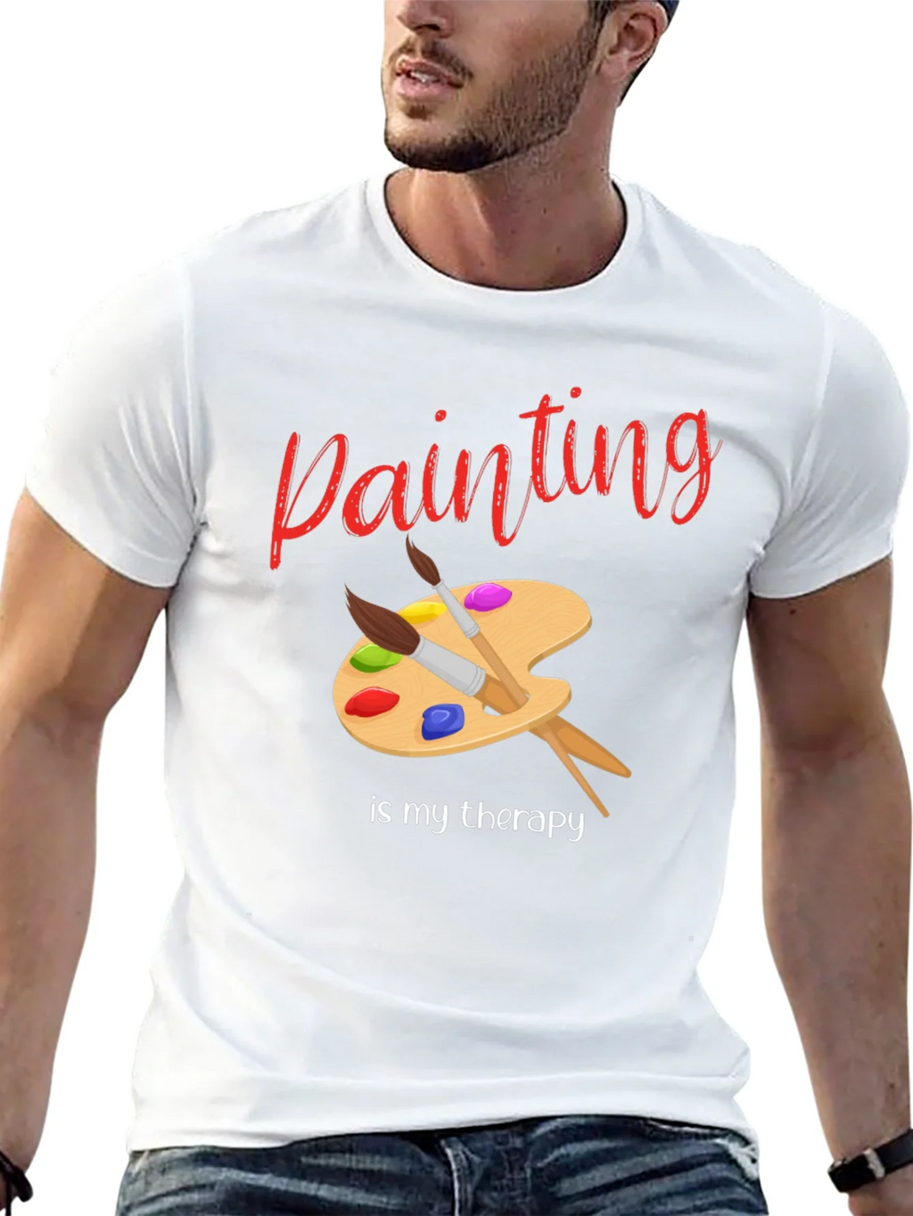 Painting Is My Therapy T-Shirt - Artist Palette Design product image 12