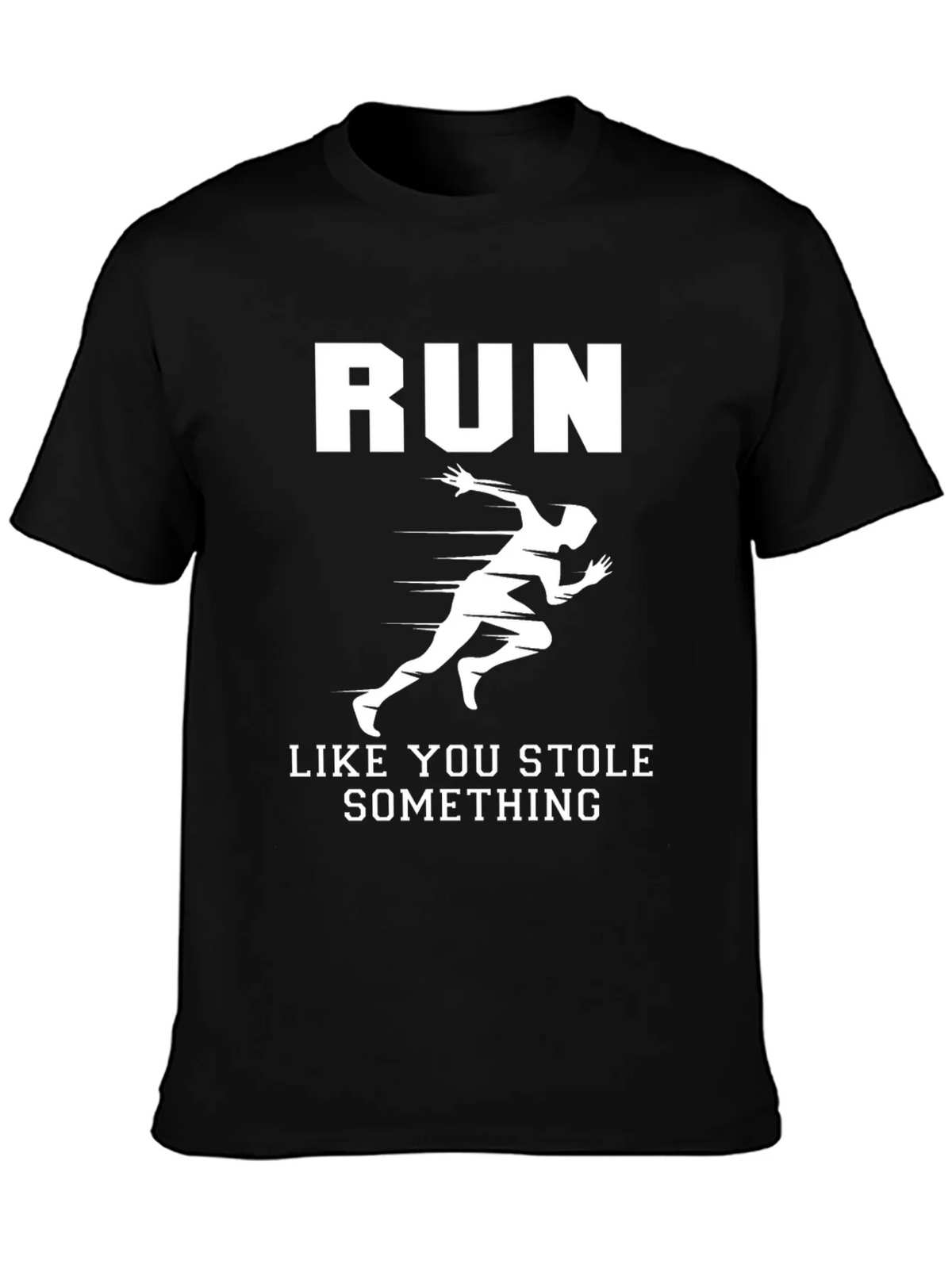 Run Like You Stole Something Black Graphic Tee product image 3