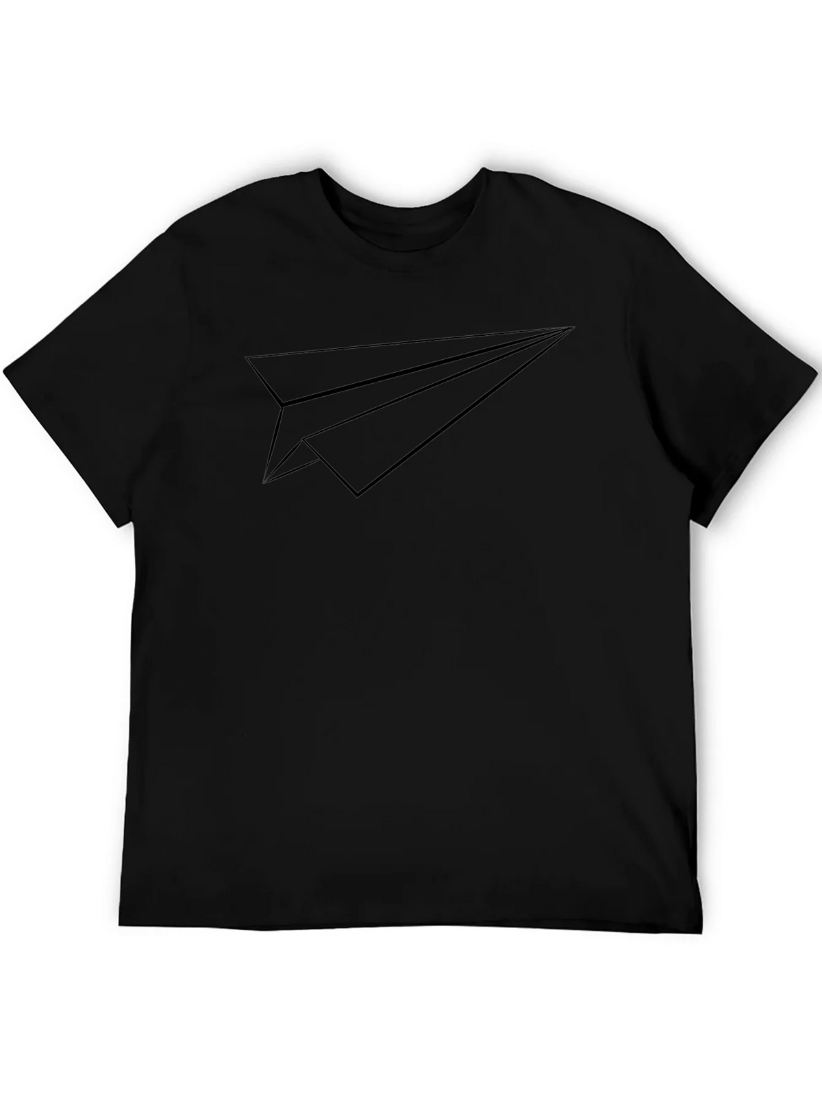 Paper Airplane Graphic Tee - Black Modern Design product image 5
