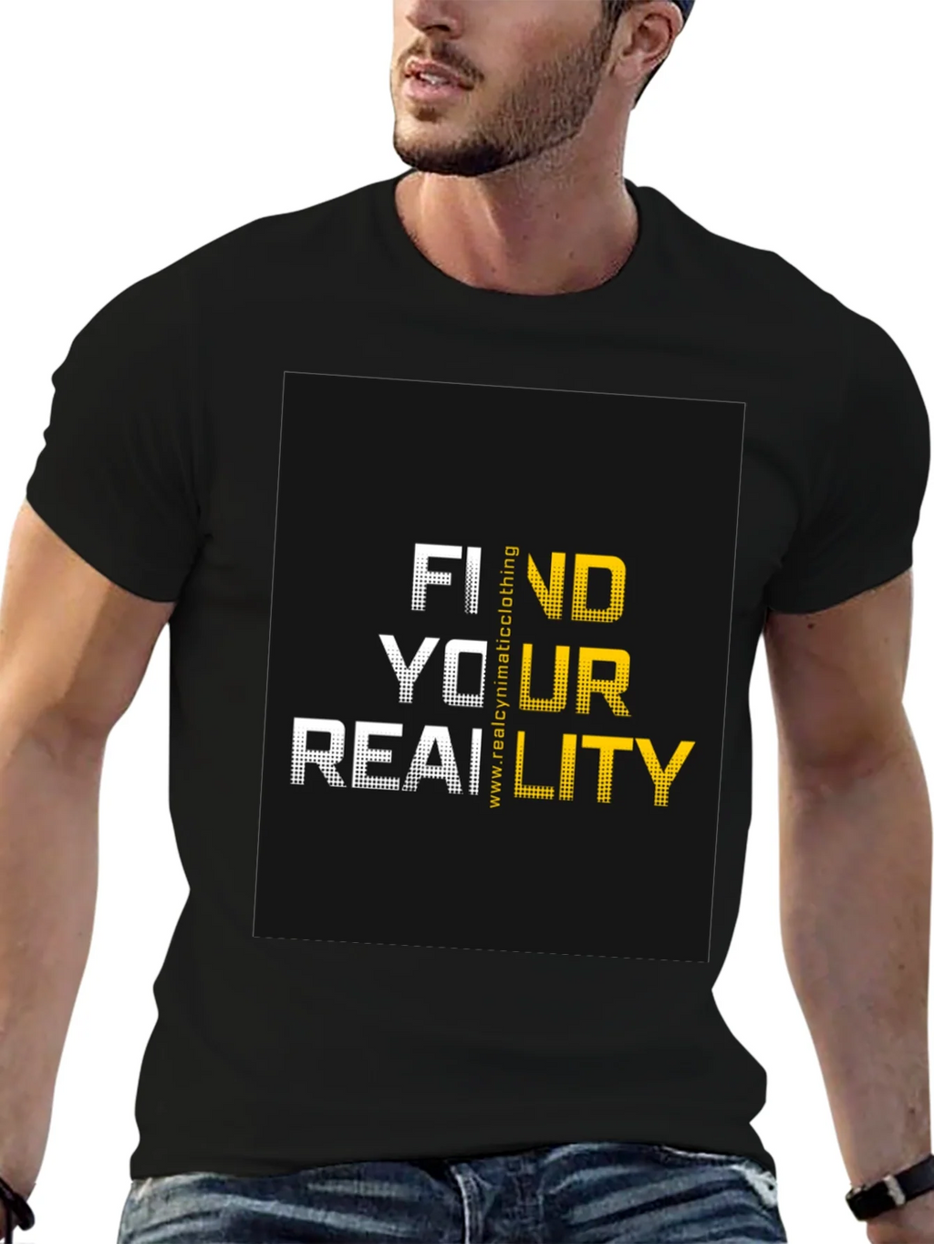 Find Your Reality Graphic T-Shirt - Black Cotton Blend product image 5