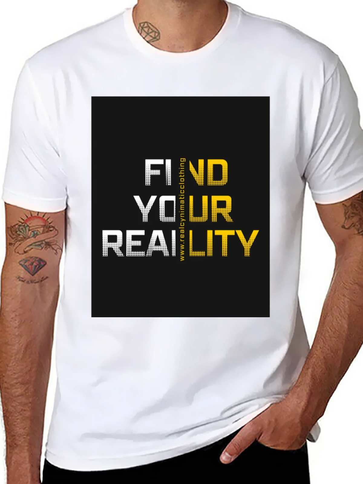 Find Your Reality Graphic T-Shirt - Black Cotton Blend product image 6