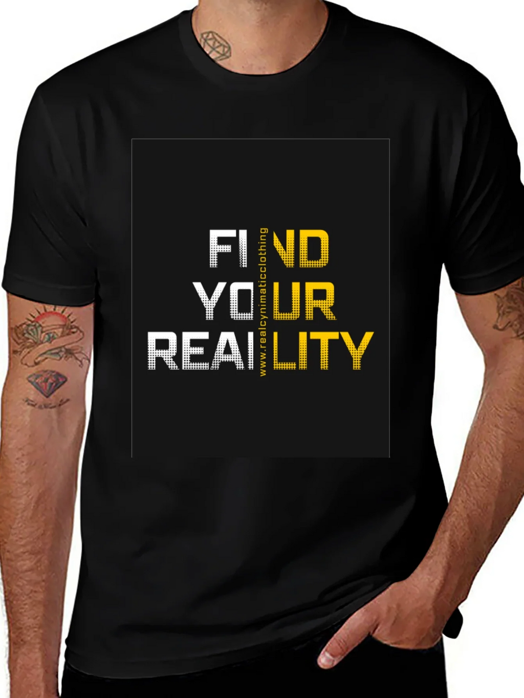 Find Your Reality Graphic T-Shirt - Black Cotton Blend product image 1