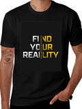 Find Your Reality Graphic T-Shirt - Black Cotton Blend product image 1