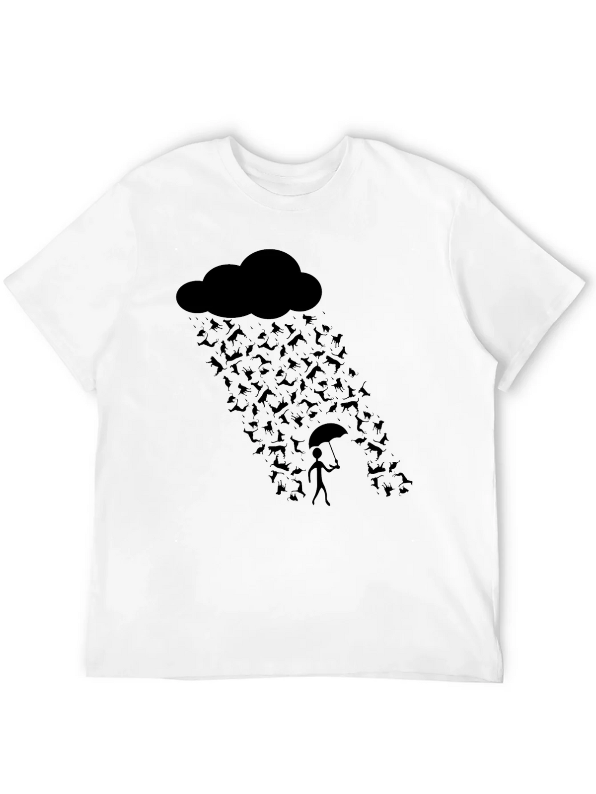 Humorous Raining Cats Graphic T-Shirt product image 7
