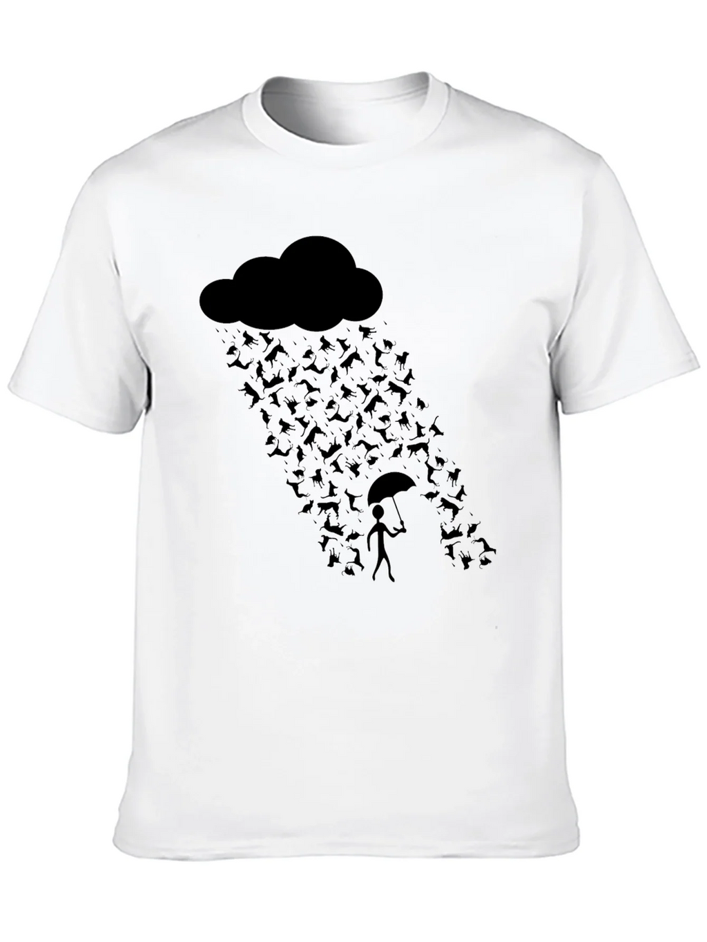 Humorous Raining Cats Graphic T-Shirt product image 6