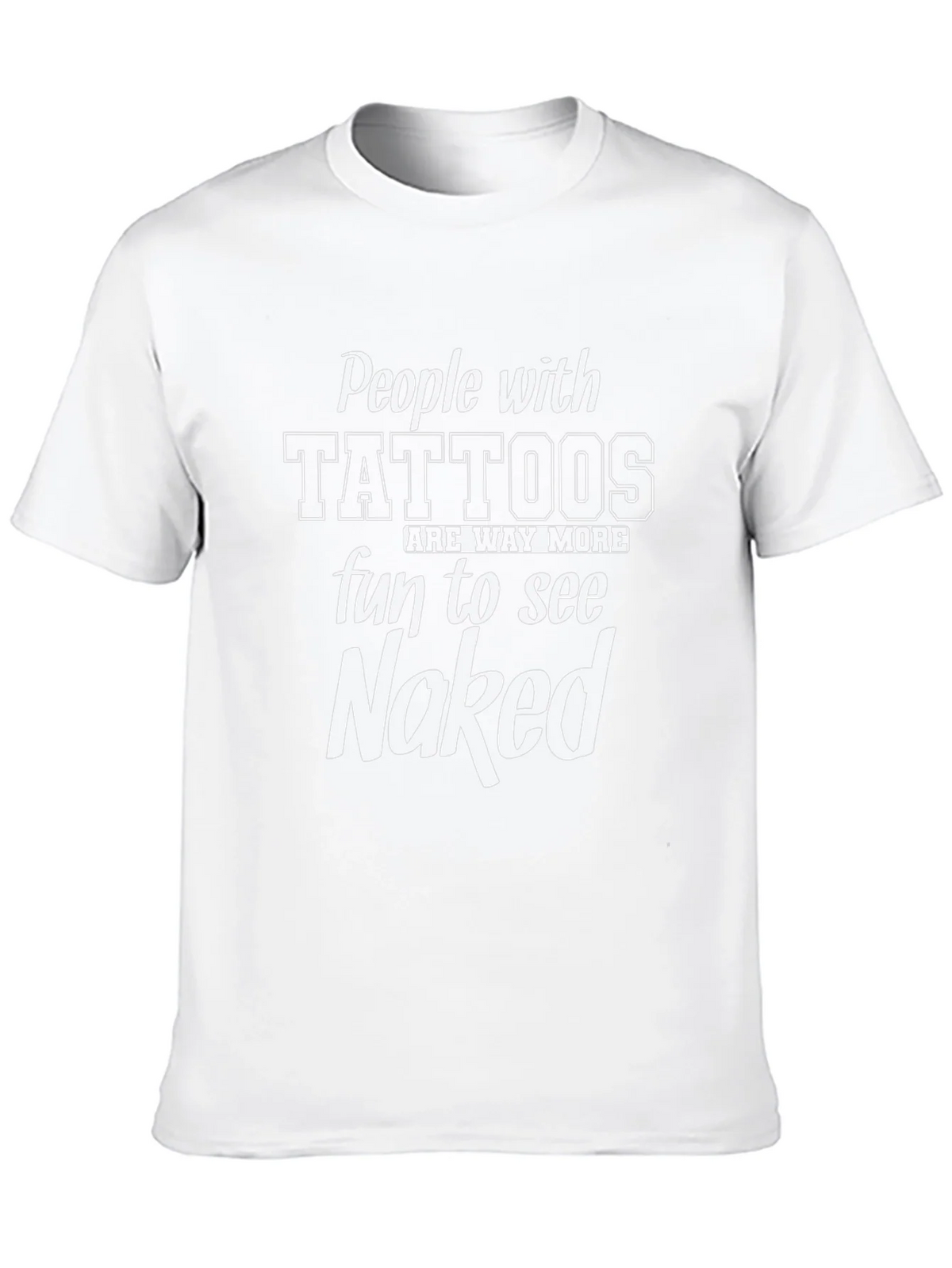 Tattoo Humor T-Shirt - Fun People Naked Tee product image 7
