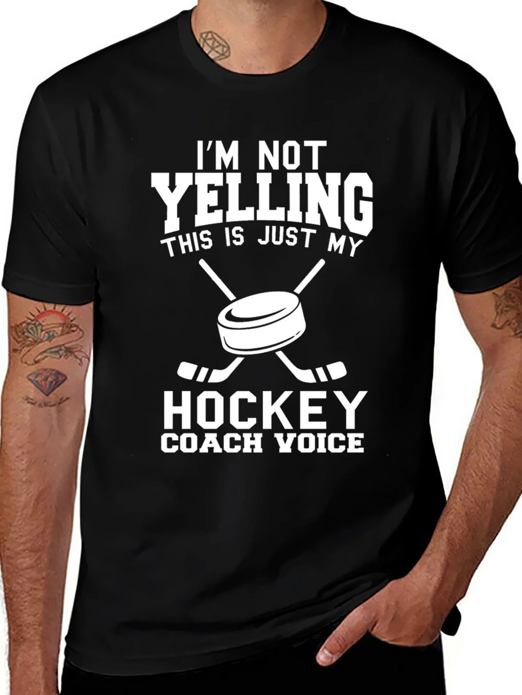 Hockey Coach T-Shirt: Im Not Yelling product image 1