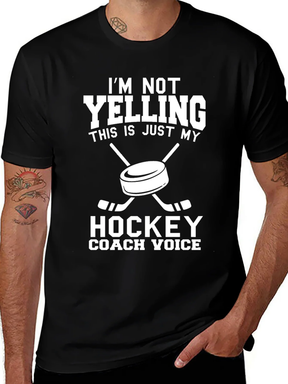 Hockey Coach T-Shirt: Im Not Yelling product image 1