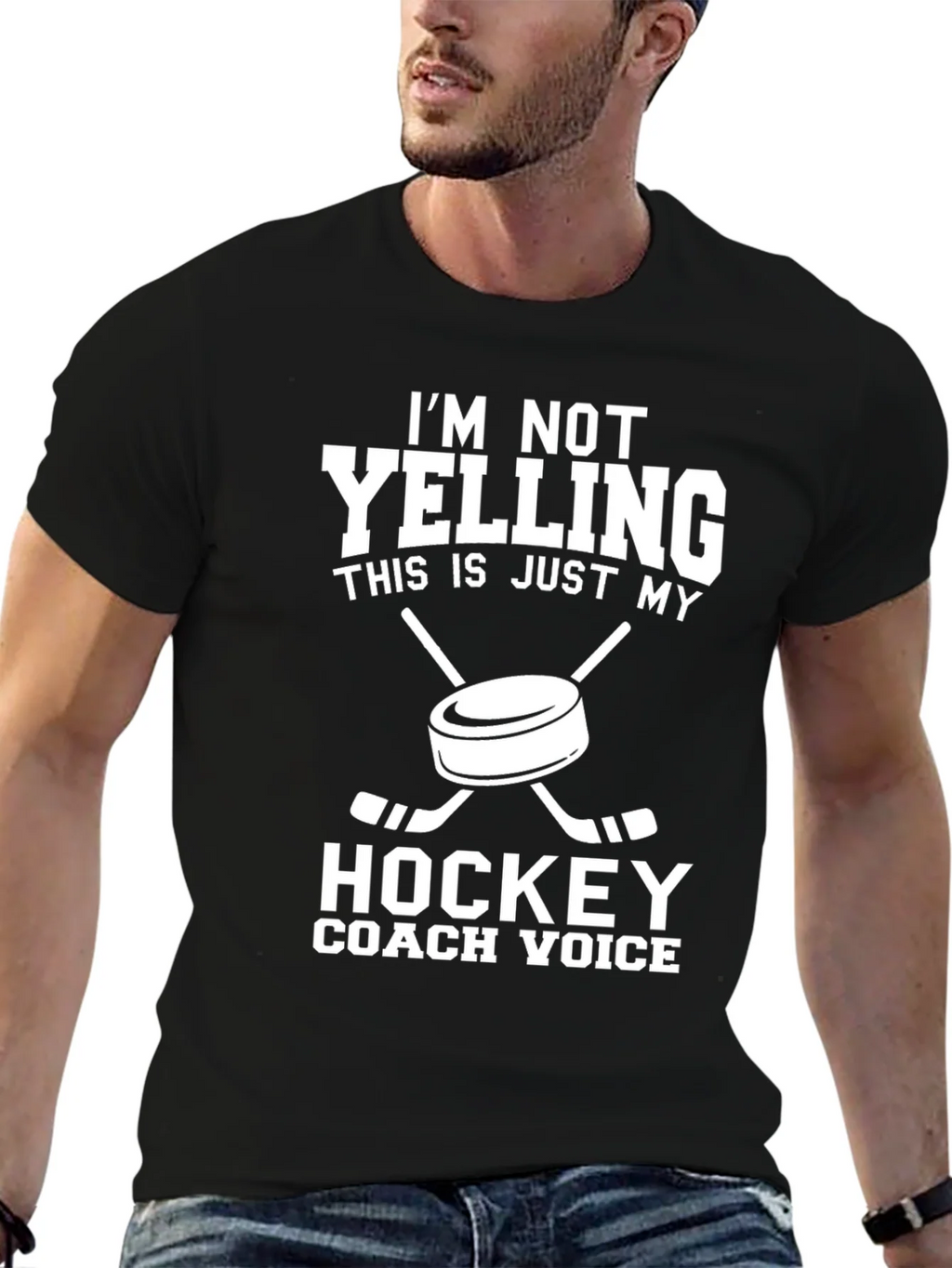 Hockey Coach T-Shirt: Im Not Yelling product image 6